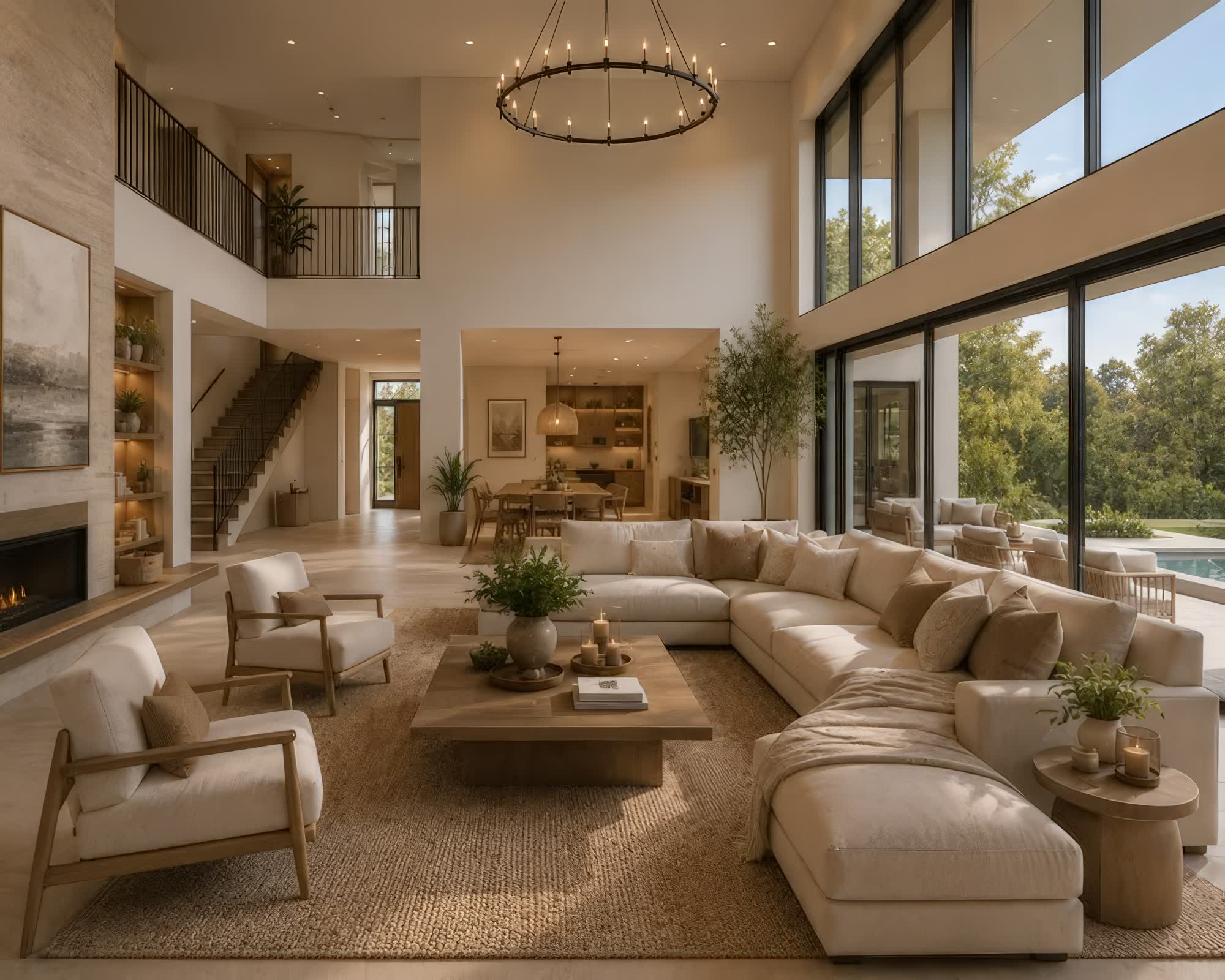 Renovated living room interior